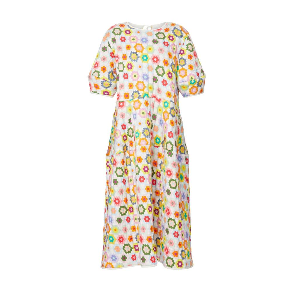 Mira Mikati White Floral Crochet Maxi Dress with Multicolor Flowers - Picture 5 of 16